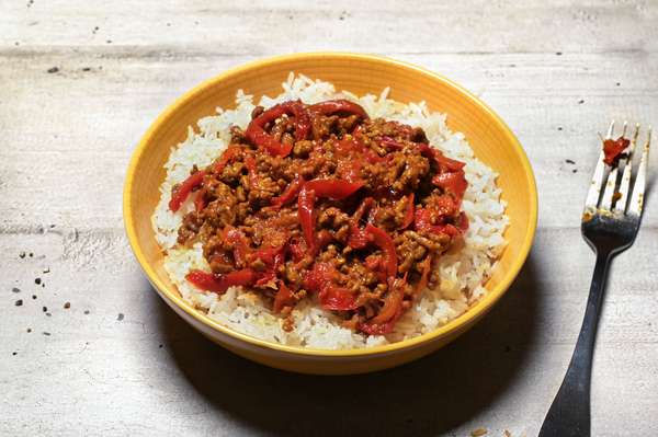 Boeuf aux poivrons & riz thaï, Frichti (370 g)