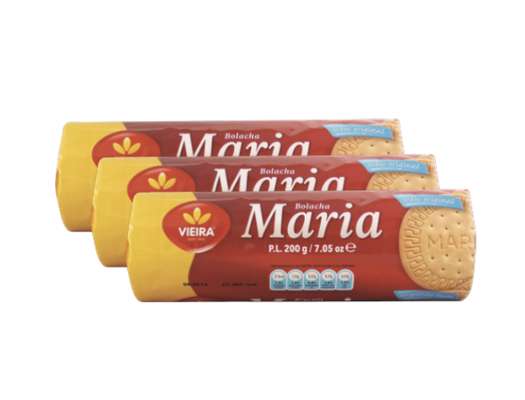 Lot de 3 x Biscuits Maria, Vieira de Castro (200 g)