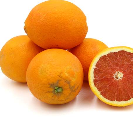 Lot de 4 oranges sanguines "Red Navel" (calibre moyen), Afrique du Sud