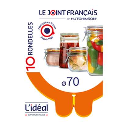 Rondelles L'idéal pour conserves Ø70, Le joint français by Hutchinson (x 10 unités)