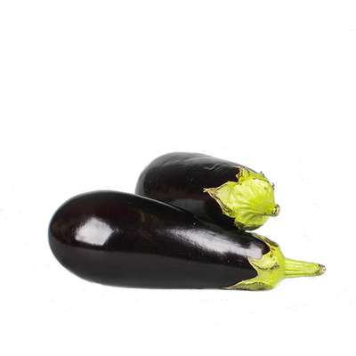 Lot de 2 aubergines (petit calibre), France