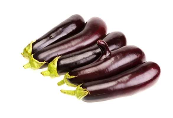 Lot de 5 aubergines (petit calibre), France
