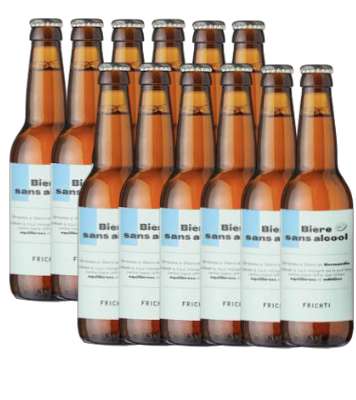 Lot de 12 x Bière SANS alcool BIO, Frichti (33 cl)