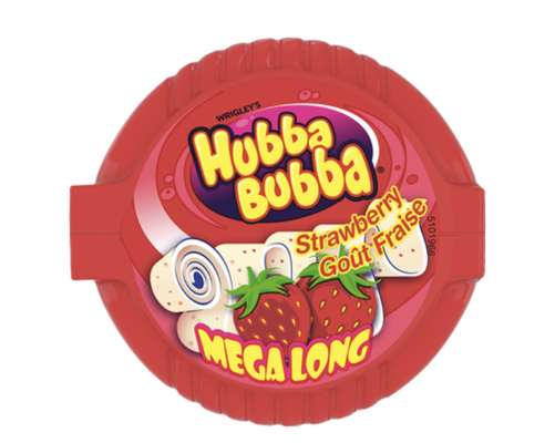 Chewing-gum mega long goût fraise, Hubba Bubba (56 g)