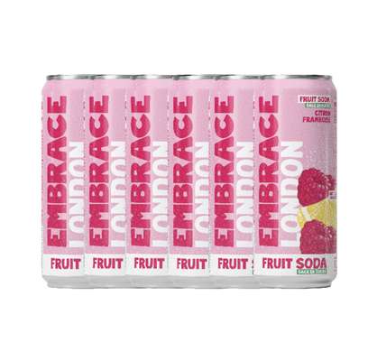 Fruit Soda sage en sucre citron/framboise - London, Embrace (6 x 33 cl)