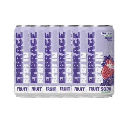 Fruit Soda sage en sucre grenade/cassis - Athens, Embrace (6 x 33 cl)