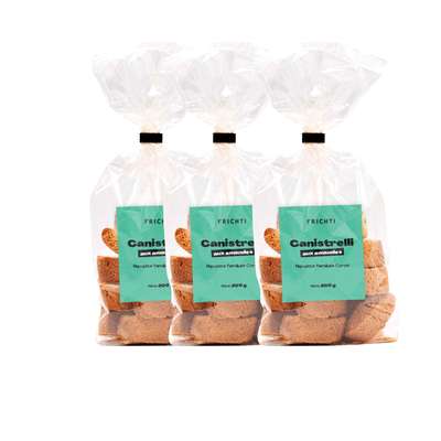 Lot de 3 x Canistrelli aux amandes, recette familiale corse, Frichti (200 g)