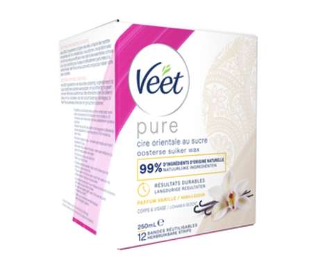 Cire chaude orientale aux huiles essentielles parfum vanille, Veet (250 ml)
