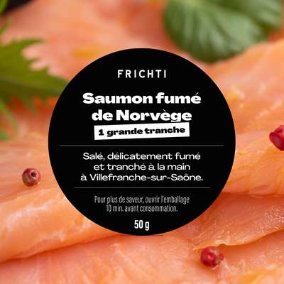 Saumon fumé de Norvège, Frichti (x 1 grande tranche, 50 g)