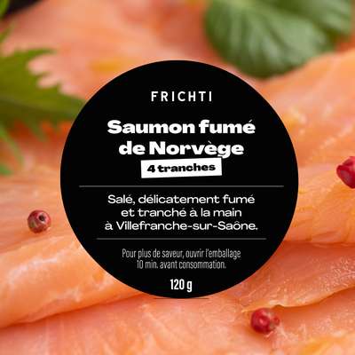 Saumon fumé de Norvège, Frichti (x 4 tranches, 120 g)