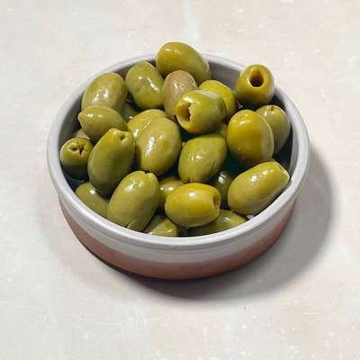Olives vertes de Sicile au naturel dénoyautées (150 g)