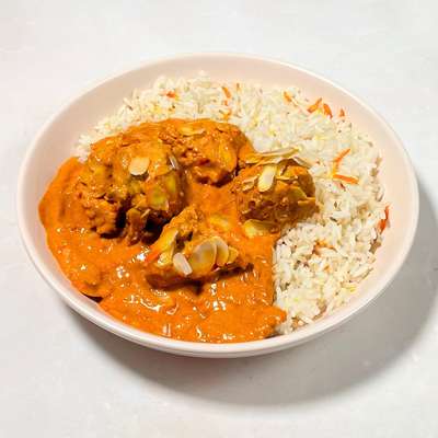Butter chicken, riz basmati (350 g)