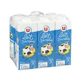 Pack de lait demi-écrémé UHT, U (6 x 1 L)