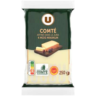 Comté AOP au lait cru 4 mois d'affinage minimum, U (250 g)