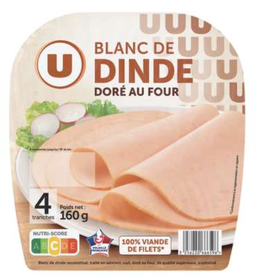Blanc de dinde, U (x 4, 160 g)