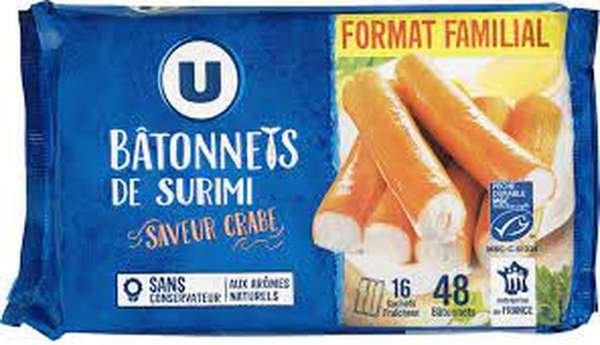 Batonnets de surimi, U (x 48, 768 g)