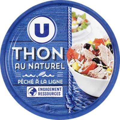 Thon Listao au naturel pêché à la ligne, U (140 g)