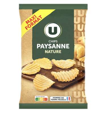 Chips paysanne nature, U (300 g)