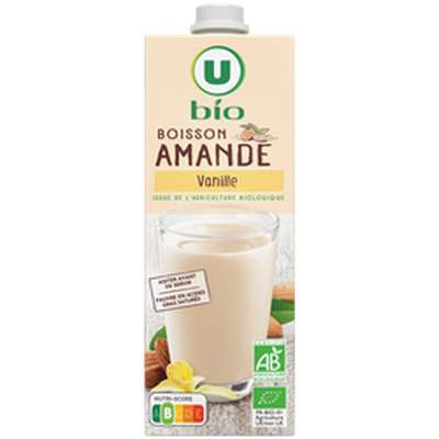 Boisson végétale amande vanille BIO, U BIO (1 L)