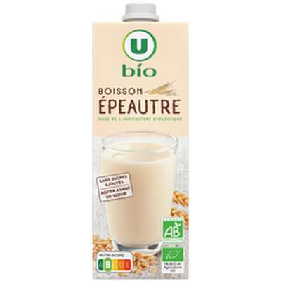 Boisson épeautre sans sucres ajoutés BIO, U Bio (1 L)