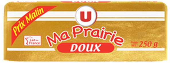 Beurre doux allégé Ma Prairie, U (250 g)