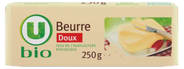 Beurre doux BIO, U (250 g)