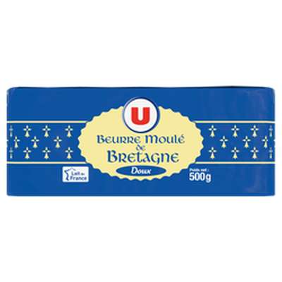 Beurre moulé de Bretagne doux, U (500 g)