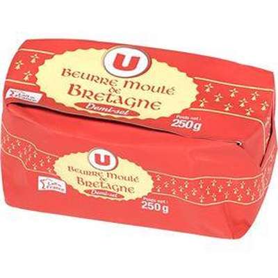 Beurre moulé de Bretagne demi sel, U (250 g)