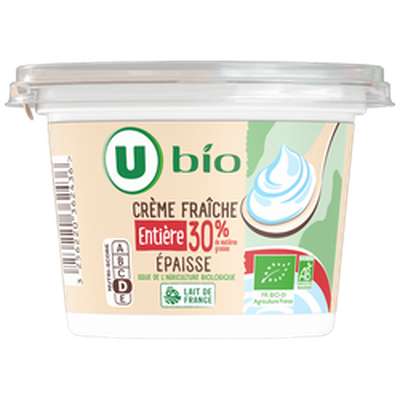 Crème fraîche épaisse 30% MG BIO, U (20 cl)