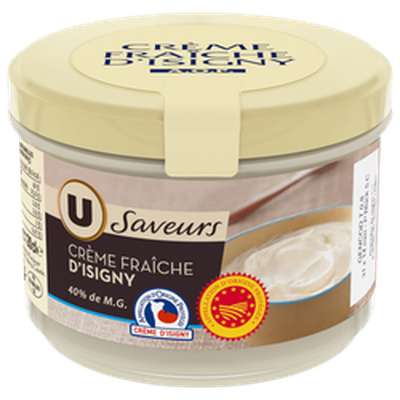 Crème fraîche épaisse AOP Isigny 40% de MG, U (20 cl)