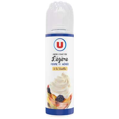 Crème fouettée légère à la vanille 20%MG, U (250 g)