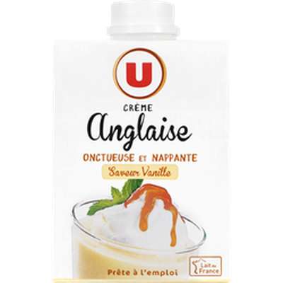 Crème anglaise saveur vanille UHT, U (50 cl)