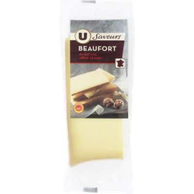 Beaufort AOP au lait cru affiné 12 à 8 mois, U Saveurs (250 g)