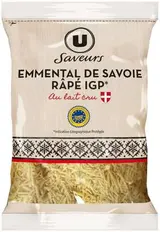 Emmental de Savoie IGP râpé, U Saveurs (140 g)