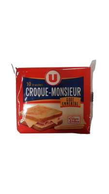 Fromage à l'emmental pour croque monsieur, U (10 tranches, 200 g)