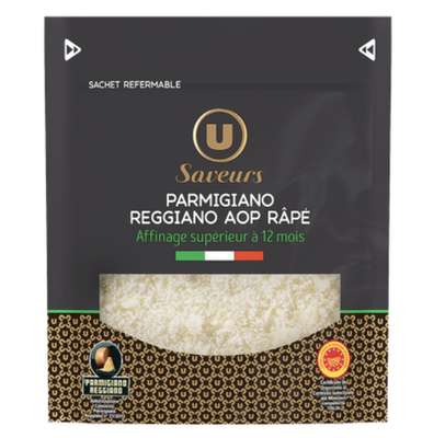 Parmigiano Reggiano AOP râpé 12 mois, U Saveur (60 g)