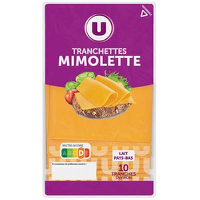 Mimolette au lait pasteurisé en tranche, U (10 tranches, 200 g)