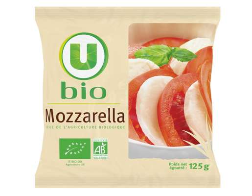 Mozzarella au lait pasteurisé BIO, U (125 g)