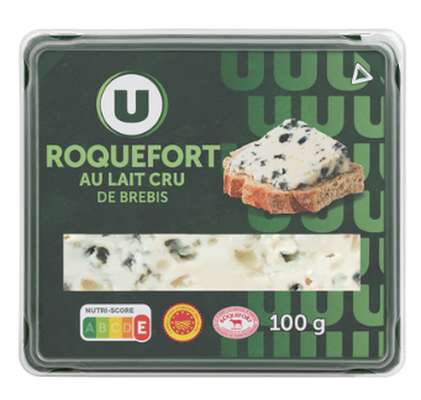 Roquefort au lait cru de brebis AOP 32% mg, U (100 g)