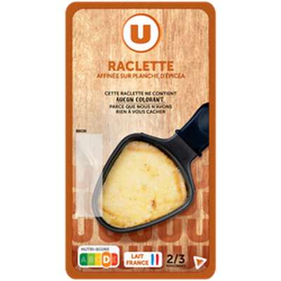 Fromage à raclette au lait pasteurisé tranchée, U (400 g)