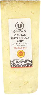 Cantal entre-deux AOP, U Saveurs (220 g)