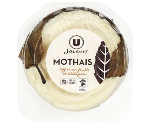 Mothais affiné au lait de chèvre pasteurisé sur feuille de châtaignier, U (180 g)