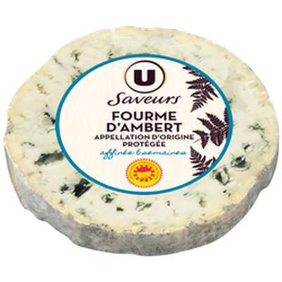 Fourme d'Ambert AOP affinée 6 semaines, U Saveurs (220 g)
