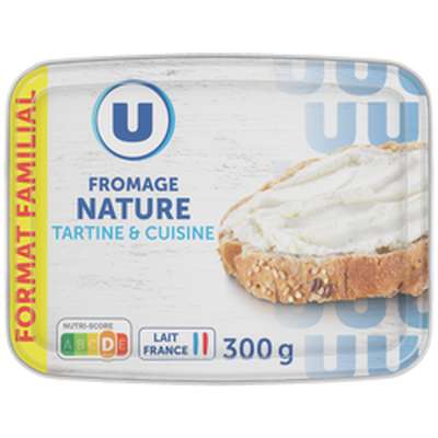 Fromage nature au lait pasteurisé, U (300 g)
