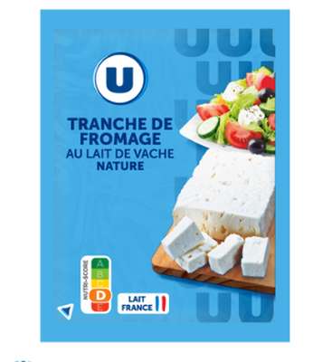 Tranches de fromage au lait de vache, U (200 g)