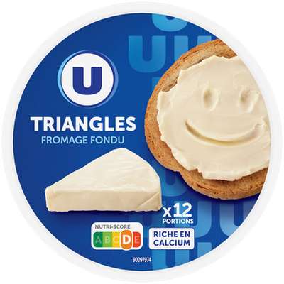 Fromage fondant pasteurisé en triangle Mat & Lou, U (x 12, 200 g)