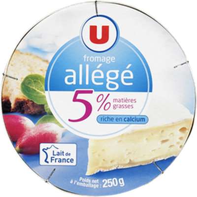 Fromage allégé 5% MG, U (250 g)
