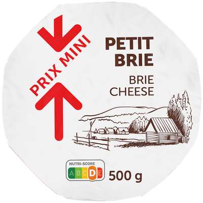 Petit brie pasteurisé 32%MG, Prix Mini (500 g)
