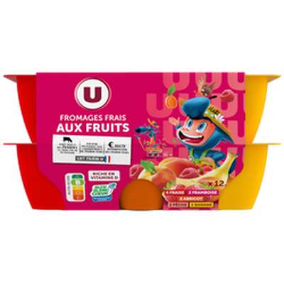 Fromage frais aux fruits, U (12 x 50 g)