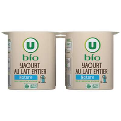 Yaourt nature BIO, U (4 x 125 g)